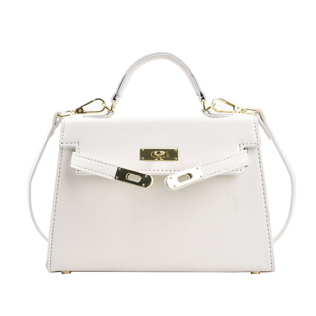 Texture Lock Portable Small Square Bag Women's 2022 New All-match Classic Shoulder Bag PU Fashion Kelly Bag