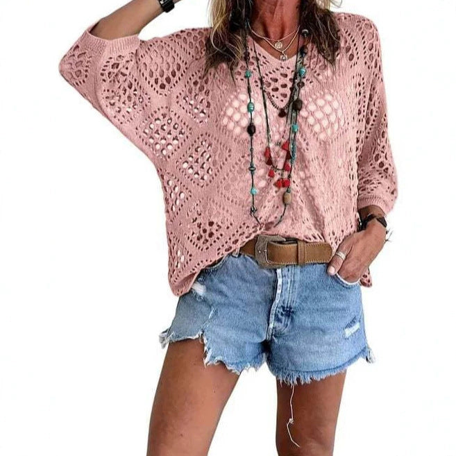 Knitted women's sweater dress