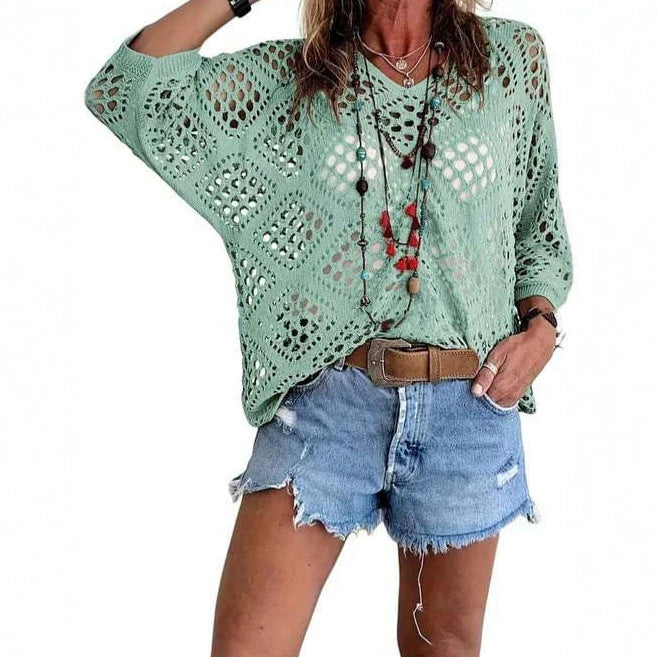 Knitted women's sweater dress