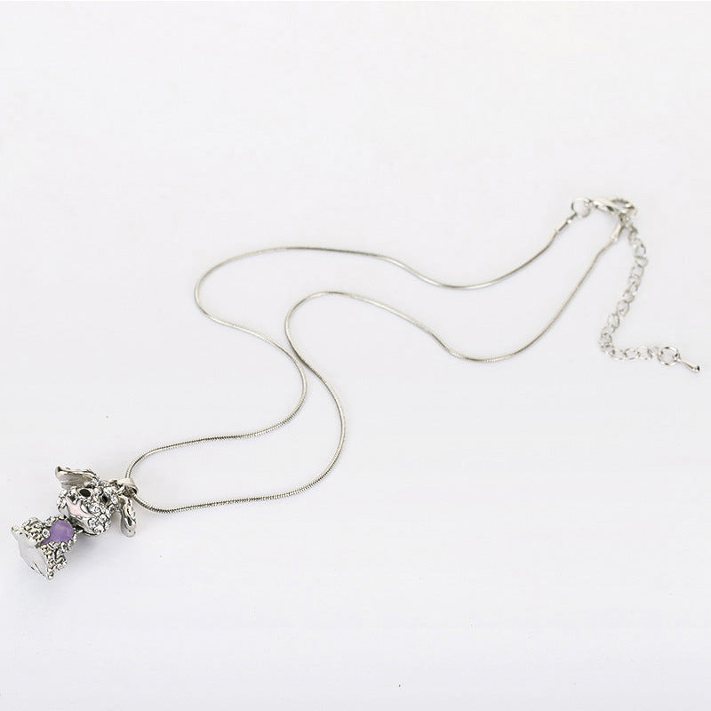 Cute Cartoon Puppy Pendant Necklace