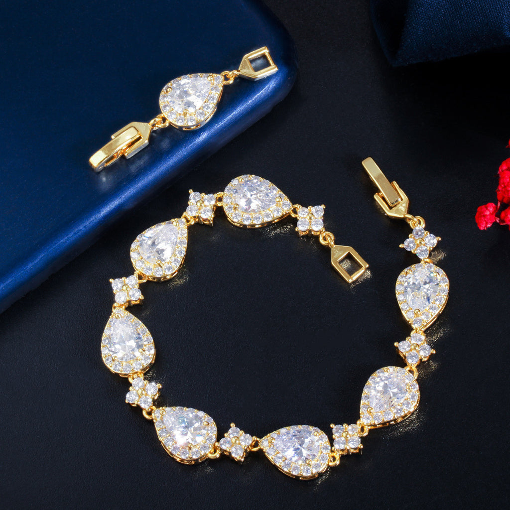 Classic teardrop-shaped geometric women's bracelet