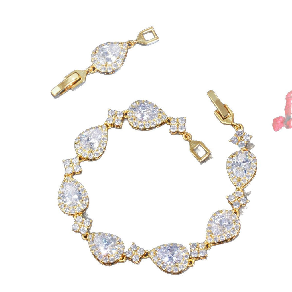 Classic teardrop-shaped geometric women's bracelet