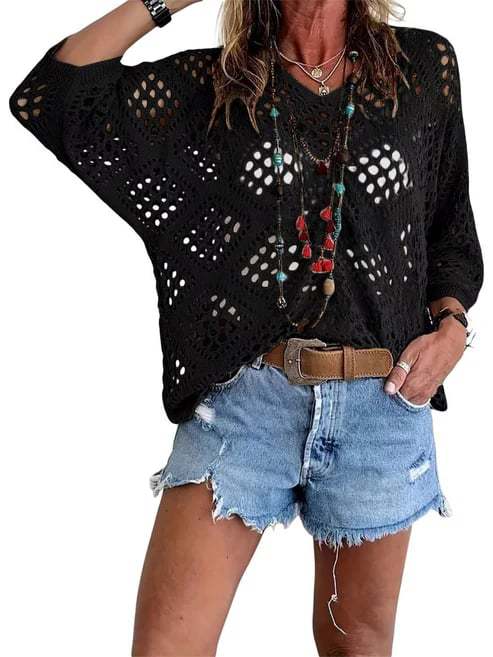 Knitted women's sweater dress