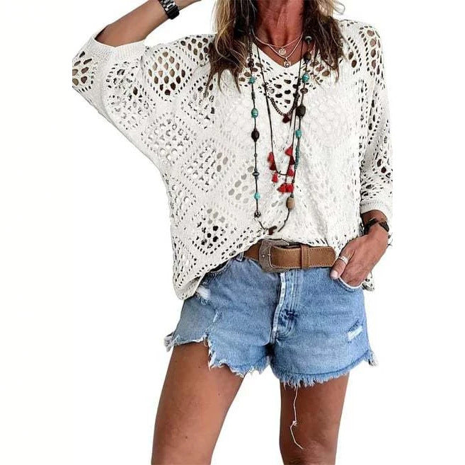 Knitted women's sweater dress