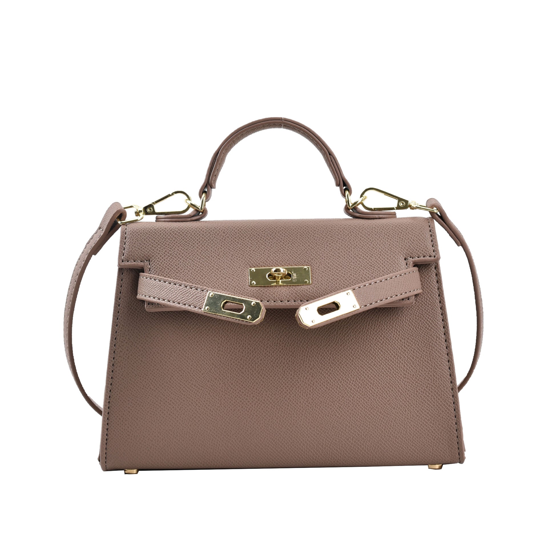 Texture Lock Portable Small Square Bag Women's 2022 New All-match Classic Shoulder Bag PU Fashion Kelly Bag
