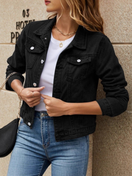 Denim jacket with multiple colors