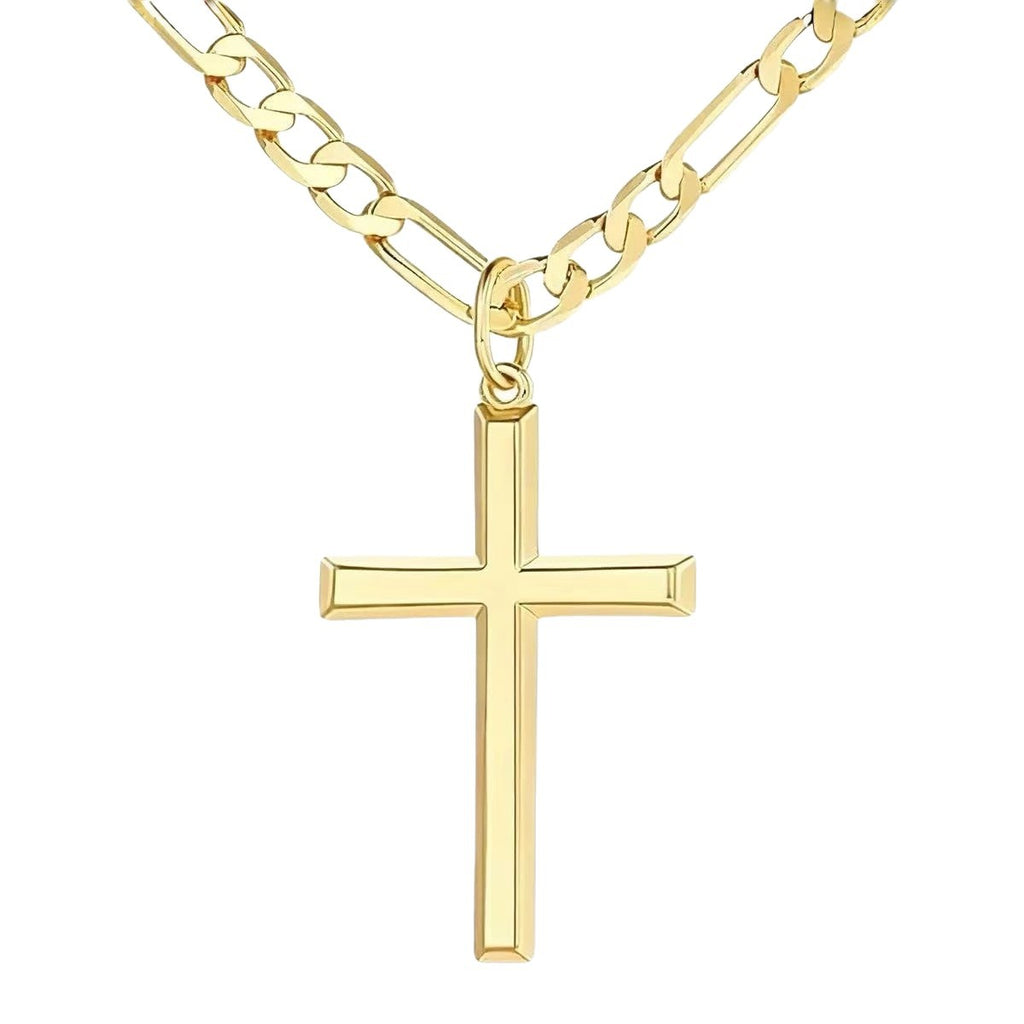 Classic Cross Pendant Stainless Steel Necklace