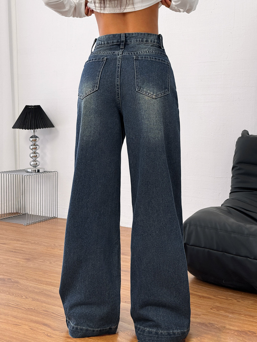 Women's Classic Straight Leg Denim Trousers