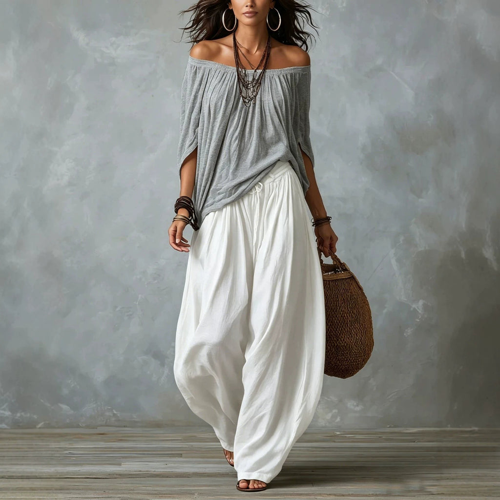 Relaxed wide-leg pants