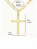 Classic Cross Pendant Stainless Steel Necklace