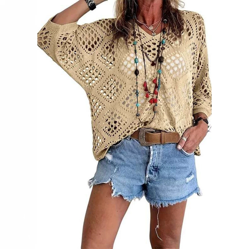 Knitted women's sweater dress
