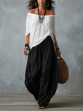Relaxed wide-leg pants