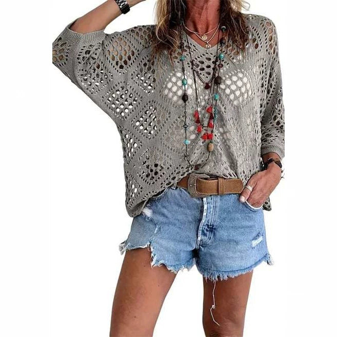 Knitted women's sweater dress