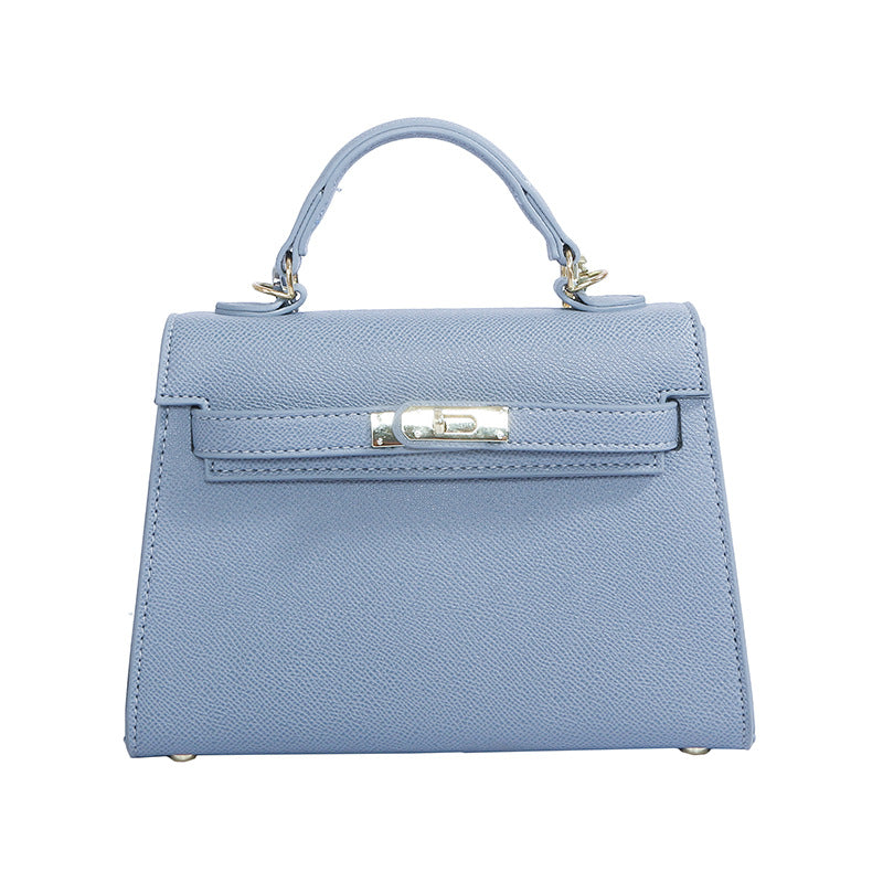 Texture Lock Portable Small Square Bag Women's 2022 New All-match Classic Shoulder Bag PU Fashion Kelly Bag