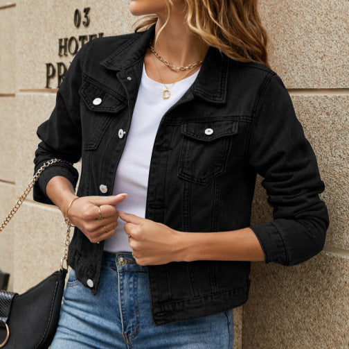 Denim jacket with multiple colors