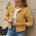 Denim jacket with multiple colors