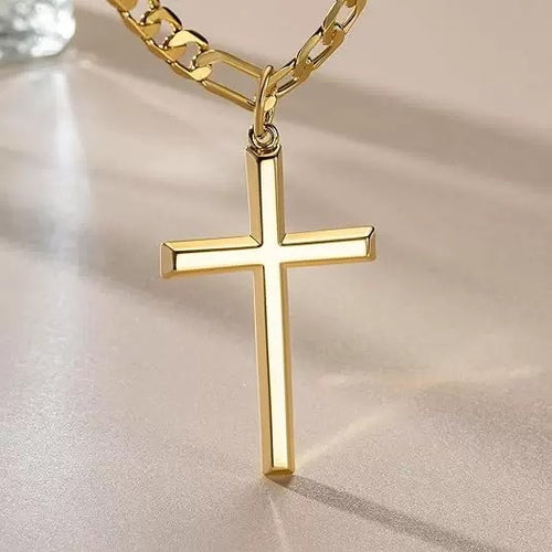 Classic Cross Pendant Stainless Steel Necklace